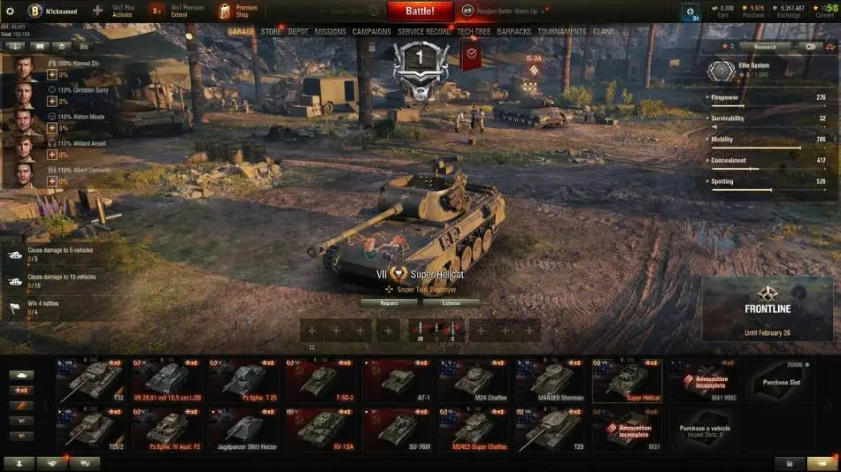 world of tanks layout